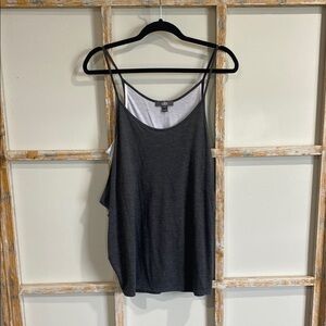 ALO Yoga Gray Camisole Relaxed Asymmetrical Top